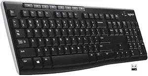 Logitech K270 Wireless Keyboard - Black (Renewed)