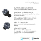 Technics EAH-AZ70W-K True Wireless Bluetooth Earbuds