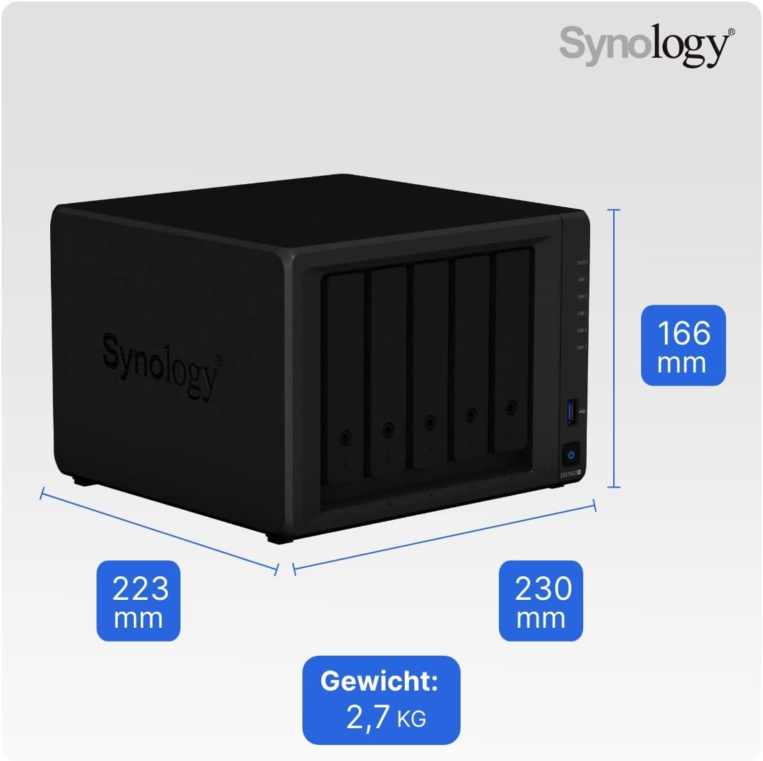 Synology DS1522+ 5-Bay NAS Solution 8GB RAM