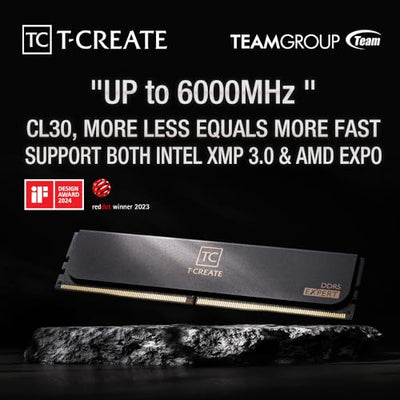 TEAMGROUP T-Create DDR5 6000MHz 32GB Kit and 2TB NVMe SSD Bundle