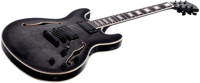 Monoprice 610500 Indio Flamed Maple Hollow-Body Electric Guitar