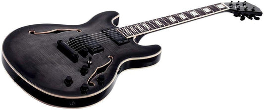 Monoprice 610500 Indio Flamed Maple Hollow-Body Electric Guitar