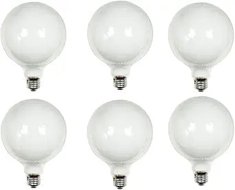GE 49781 Incandescent Decorative Globe Light Bulbs - 100W, Soft White, 6 Pack