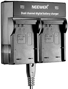 Neewer 10086237 Dual-Channel Charger Canon LP-E12 Battery