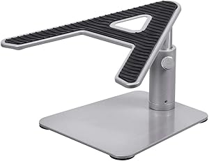 Monoprice 116249 Universal Laptop Riser Stand - Silver Aluminum