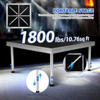 TUDULY 4×4 FT Modular Aluminum Portable Stage Platform
