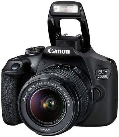 Canon EOS 2000D Rebel T7 DSLR Camera 18-55mm Lens Kit