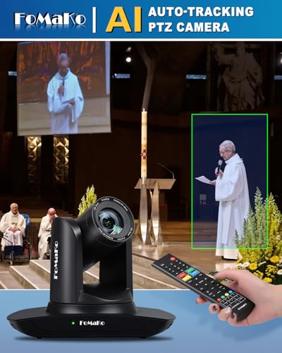 FoMaKo FMK12U Pro AI Auto-Tracking PTZ Camera Streaming Bundle