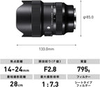 Sigma 213965 14-24mm F2.8 DG DN Art Sony E-Mount