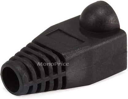 Monoprice 107249 RJ45 Color Coded Strain Relief Boots - Black (50pcs)
