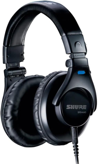 Shure SRH440-BK Studio Headphones Detachable Cable