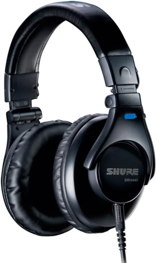 Shure SRH440-BK Studio Headphones Detachable Cable