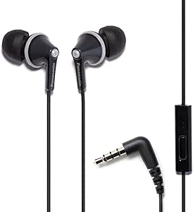 Panasonic RP-TCM125-K ErgoFit - Wired Earbuds - Microphone - Black