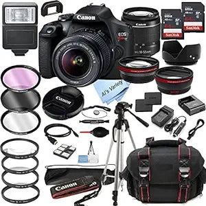 Canon Rebel T7 DSLR Camera 18-55mm Lens 36pc Bundle