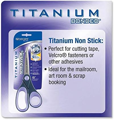 Westcott 14910 Titanium Bonded Non Stick Scissors 8-Inch