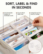 HULISEN Locking Photo Storage Box for 2,000+ 4x6 Prints