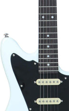 Monoprice 625883 Indo Series Electric Guitar, Basswood, White