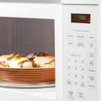 GE E99GEJVM3160DFWW 1.6 Cu. Ft. White Over-the-Range Microwave Bundle