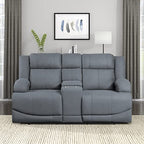 Lexicon Landwood Graphite Blue Power Reclining Loveseat