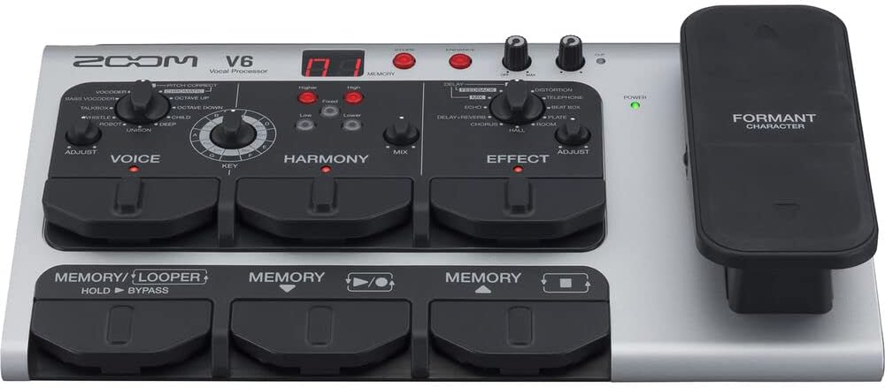 Zoom V6-SP Multi-Effects Vocal Processor Pedal Bundle
