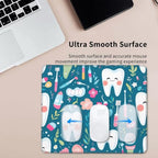 Cute Tooth Fairy Dental-Themed Desk Mouse Pad with Non-Slip Base