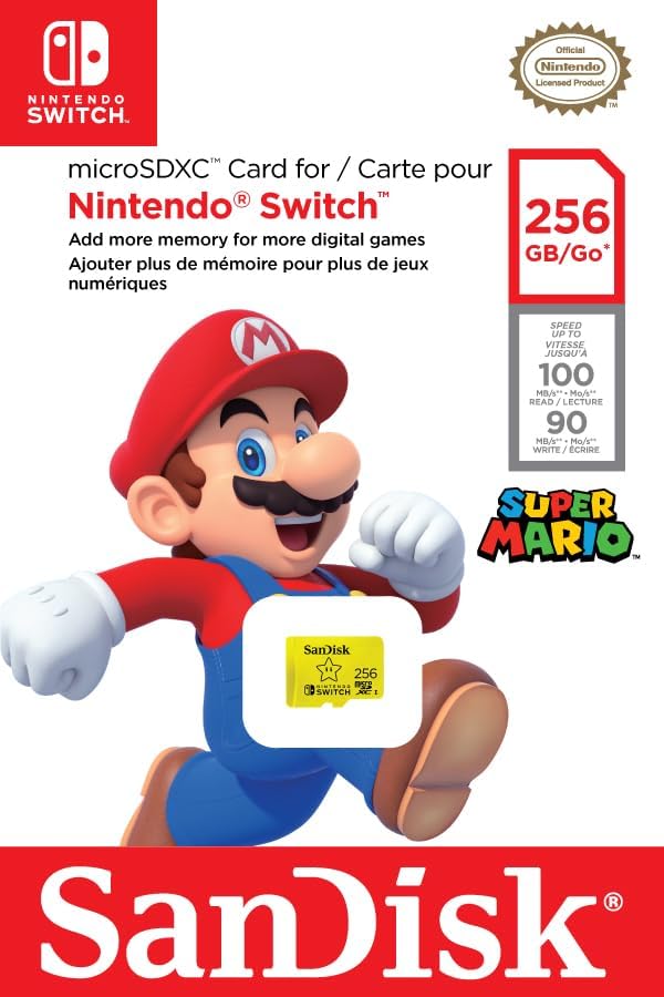 SanDisk SDSQXAO-256G-GNCZN 256GB microSDXC Nintendo Switch Licensed