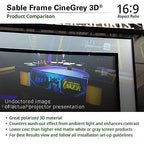 Elite Screens ER110DHD3 CineGrey 3D Ambient Light Projector Screen