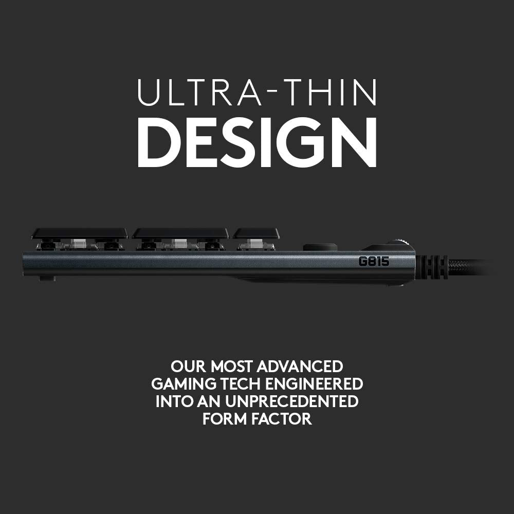 Logitech G815 LIGHTSYNC RGB Clicky Mechanical Keyboard (Renewed)