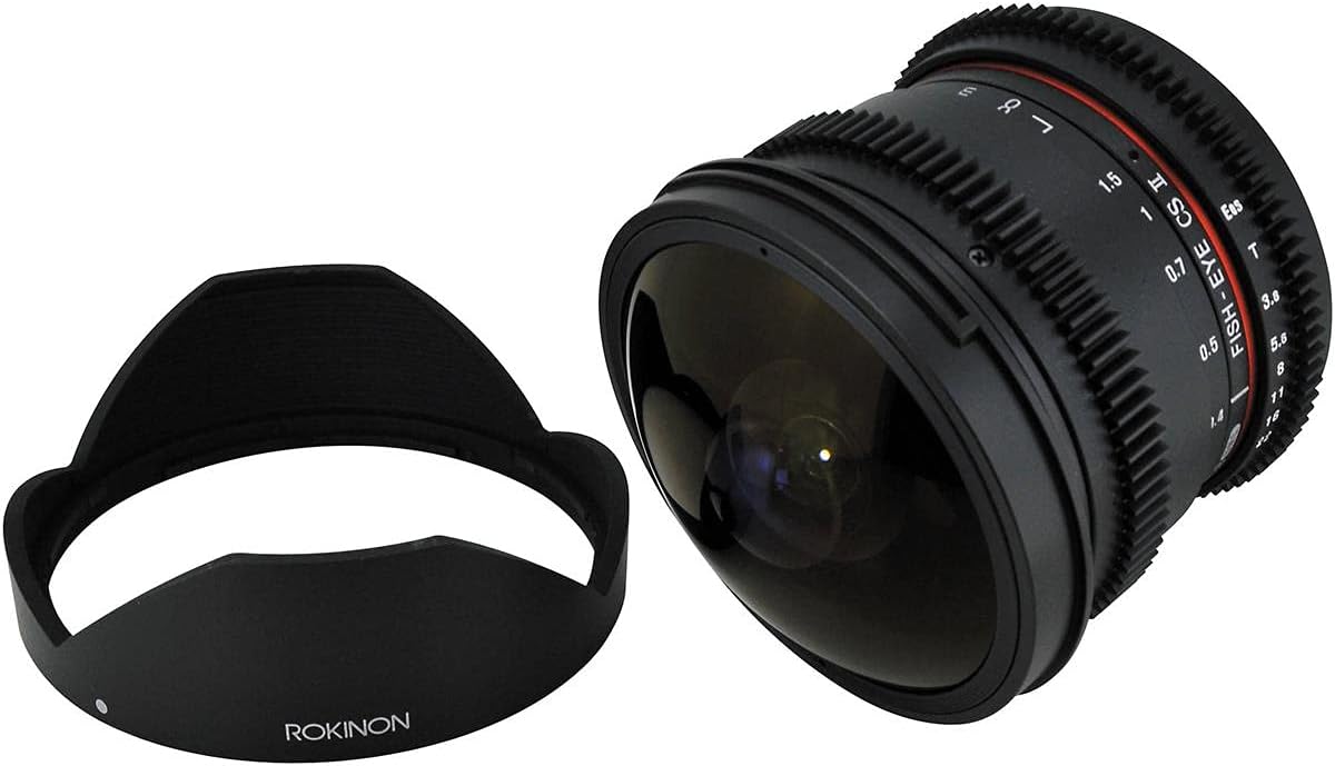 Rokinon RKHD8MV-C HD 8mm T3.8 Fisheye Lens Canon - Cine Lens