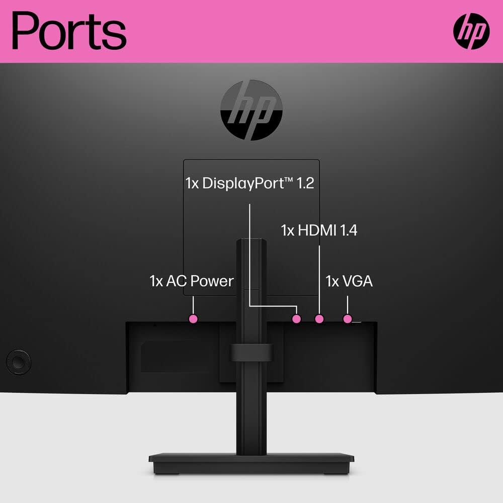 HP HP23.8 24" 1080P Monitor with Dockztorm Hub Bundle