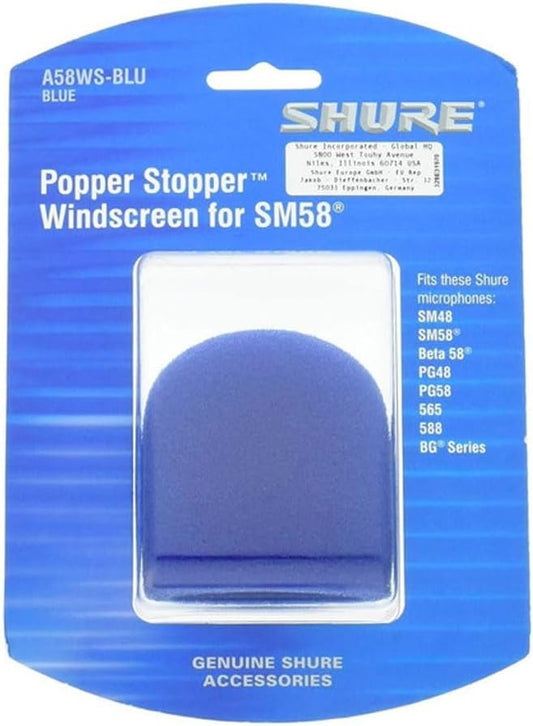 Shure A58WS-BLU Blue Foam Windscreen for Ball Microphones