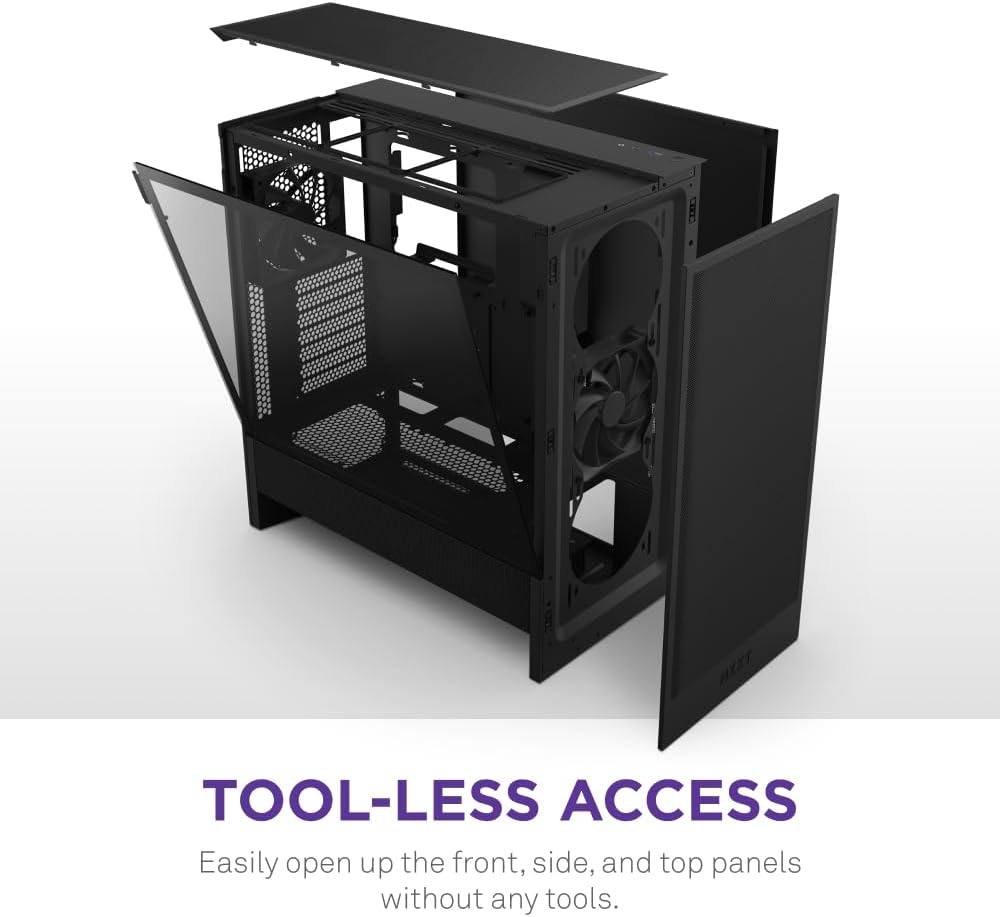 NZXT H5 Flow Black Compact ATX Gaming Case