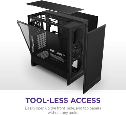 NZXT H5 Flow Black Compact ATX Gaming Case