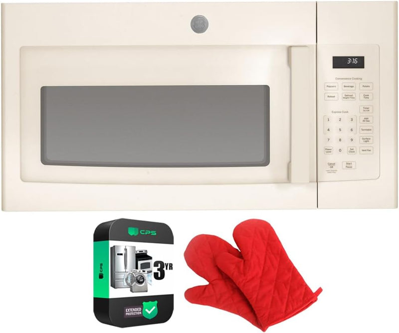 GE E93GEJVM3160DFCC Bisque Over-the-Range Microwave Oven Bundle — main product image