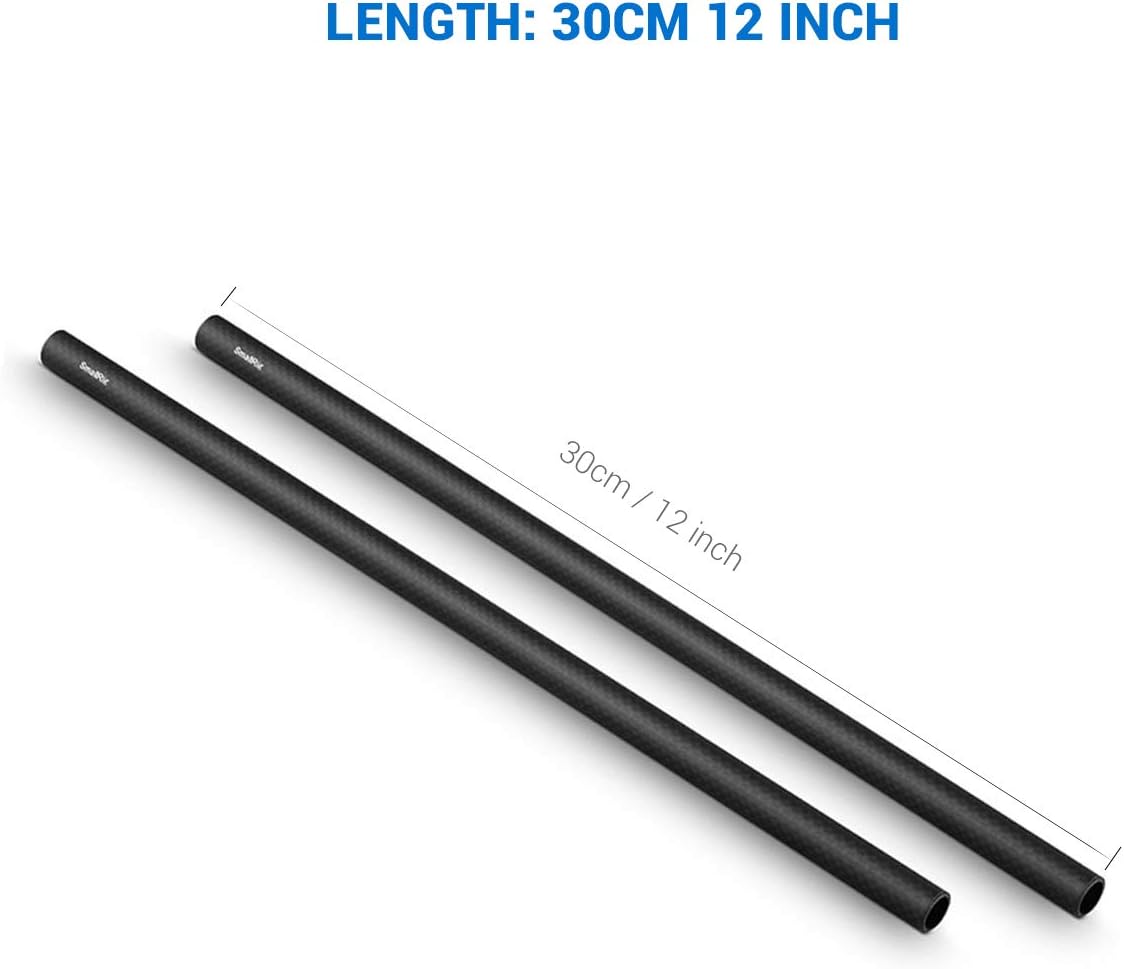SmallRig 851 15mm Carbon Fiber Rods 12 Inch