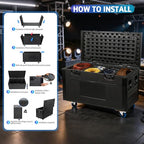 SUPVOX Rolling Road Case with 360° Wheels and Waterproof Trunk