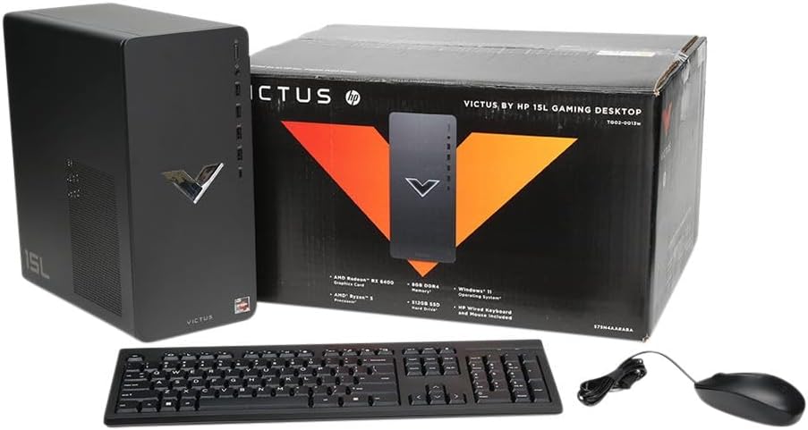 HP 42 Victus 15L Ryzen RX6400 Gaming Desktop