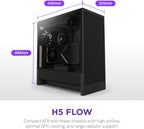 NZXT H5 Flow Black Compact ATX Gaming Case