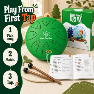 Sounds Of Silence Brave Dave Steel Tongue Drum Storybook Gift Set