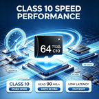 Wellnk-iot 64GB Class 10 MicroSD Memory Card