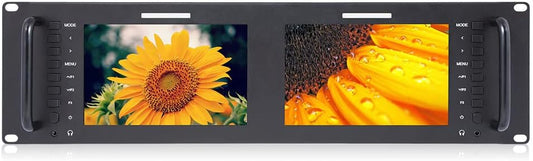 FEELWORLD D71 PLUS-H Dual 7" 3RU Rack Mount Monitor