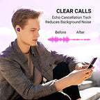 TCL SOCL500TWS Wireless Earbuds - Pumping Bass, 26H Playtime, Sunset Violet