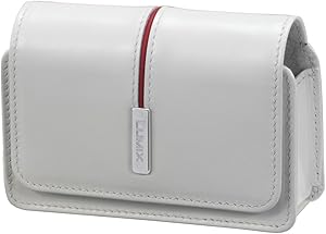 Panasonic DMW-CX550PPW Leather Camera Case White/Red