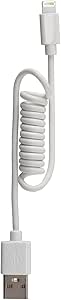RCA AH750CR - 4ft Lightning to USB Coiled Cable - White — main product image