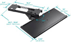 Monoprice 124639 Adjustable Ergonomic Keyboard Tray - Black
