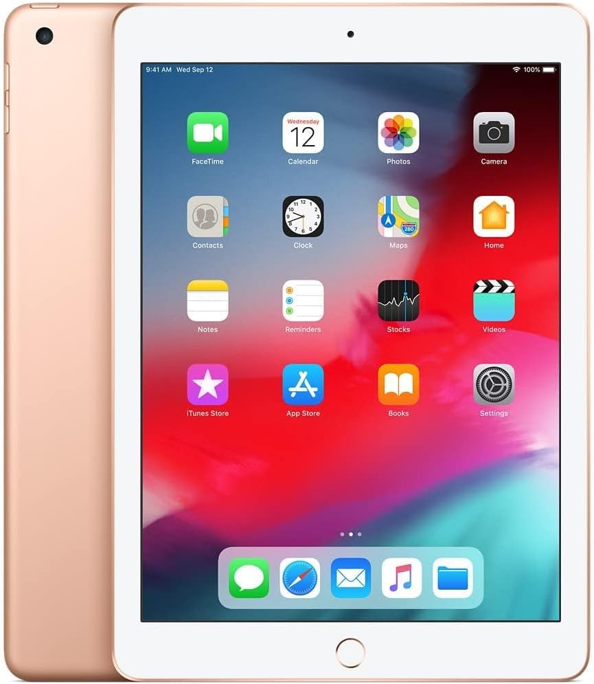Apple MRJP2LL/A 128GB Gold iPad (2018, Renewed)