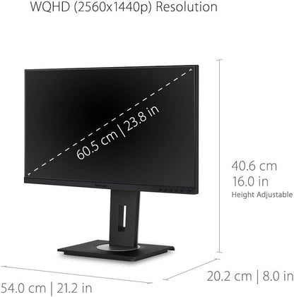 ViewSonic VG2455-2K 24" QHD USB-C Ergonomic Monitor