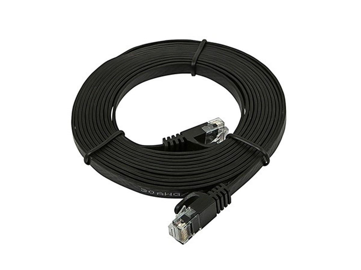 Monoprice 109550 10ft Cat5e Black Flat Ethernet Cable