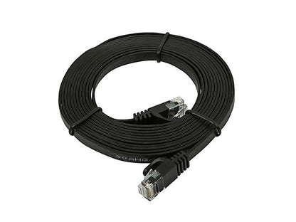 Monoprice 109550 10ft Cat5e Black Flat Ethernet Cable