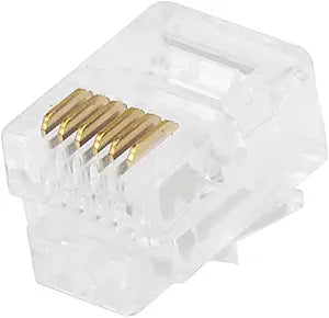 Monoprice 107272 RJ12 6P6C Plug Stranded 50-Piece Bag
